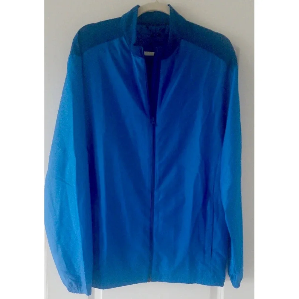Adidas Golf Windbreaker 3‎ Stripe Men's Size Medium Full Zip